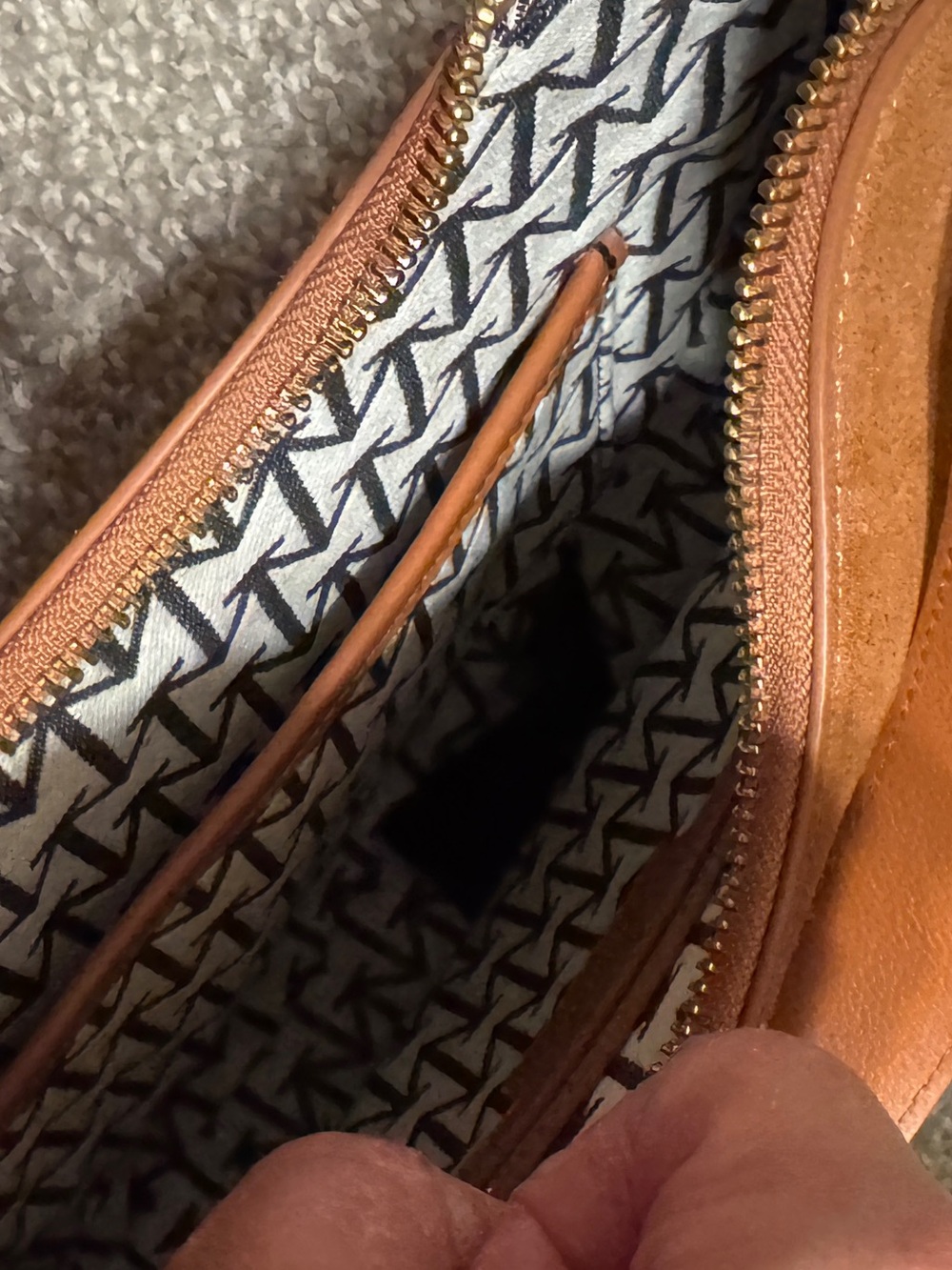 Moncrief London Mylah Brown Suede Hobo Shoulder Bag - Picture 6 of 7
